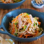 お野菜シャキシャキ♪『湯かけ野菜の三色中華サラダ』