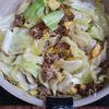 【キャベツとひき肉とふんわり玉子の味噌にんにく炒め】彩り◎の工程4