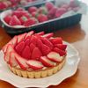 chouchou_cafeの作ってみた!投稿(焼かずに簡単♩いちごタルト（市販のカステラ使用）)