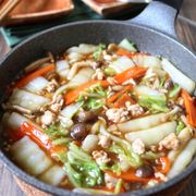 ワンパン10分！八宝菜風ひき肉と白菜の中華あん