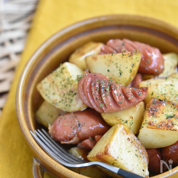 新じゃがとウィンナーのバター醤油