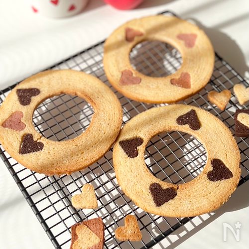 バウムクーヘンで作る♡ハートのさくさくラスク