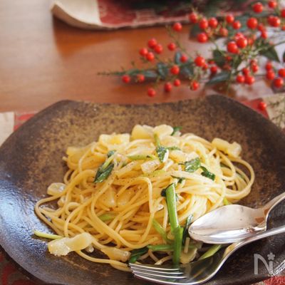 数の子と青ネギのじょこじょこパスタ