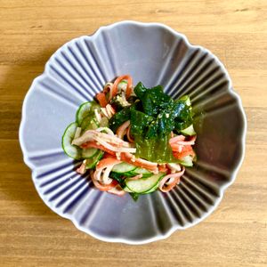 ゆかりの作ってみた!投稿(塩もみ不要！和えるだけ♡『胡瓜とわかめの胡麻酢和え』簡単副菜)