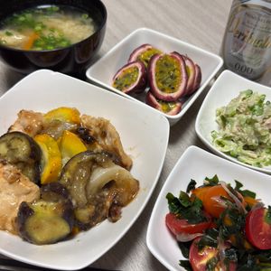 みーこの作ってみた!投稿(ごはんもビールもすすむ！【鶏むね肉と夏野菜の旨ダレがらめ】)