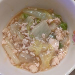 たりおの作ってみた!投稿(重ねて10分♪『白菜とひき肉のコクうま♡とろみあん』)