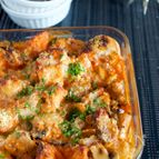 さば水煮缶使用　トマトクリームパングラタン