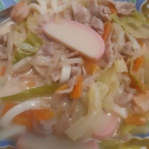 はちわれの作ってみた!投稿(スープ濃厚!【ちゃんぽんうどん】)