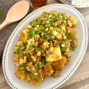 のりのり🐾🎀🤍の作ってみた!投稿(【絹揚げのオイケチャそぼろ炒め】カレー風味でご飯もビールも◎)