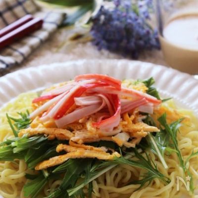 レンジでお手軽っ♡簡単すぎる手作りごまだれの冷やし中華