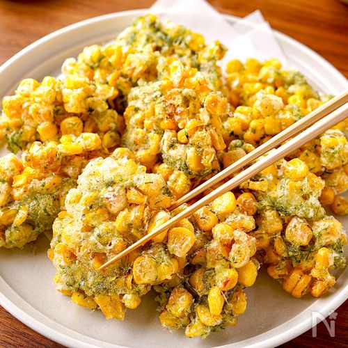 【とうもろこしの磯辺揚げ】甘みがぎゅっ！お箸が止まらない♡