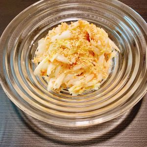 りんの作ってみた!投稿(白菜だけで超絶美味しい《にんにく味噌マヨサラダ》)