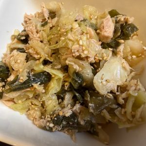 おゆころの作ってみた!投稿(水っぽくならない◎作り置きにも【キャベツのツナわかめサラダ】)