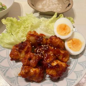 ほしの作ってみた!投稿(ささみで絶品おかず！【韓国風甘辛チキン】)