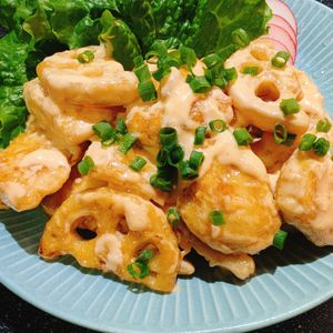 meguchiの作ってみた!投稿(【鶏れんこんマヨ】鶏むねしっとり♡えびマヨ風やみつきおかず♪)