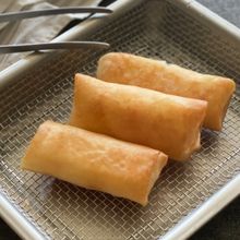 【お弁当】パリッと感が違う！皮は二重☆海老だけの春巻き☆