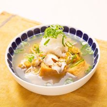 揚げ出し豆腐風いちご煮ソース