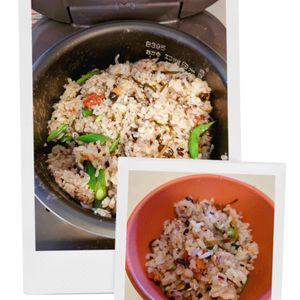 にゃんこさん🐱の作ってみた!投稿(【梅干しとしらすの塩昆布炊き込みご飯】超簡単！)