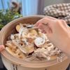 蒸して簡単【クリームチーズ×さつま蓮根】の工程2