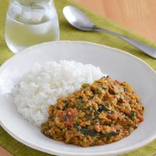 ほうれん草のキーマカレー。フライパンで簡単♪煮込み不要！