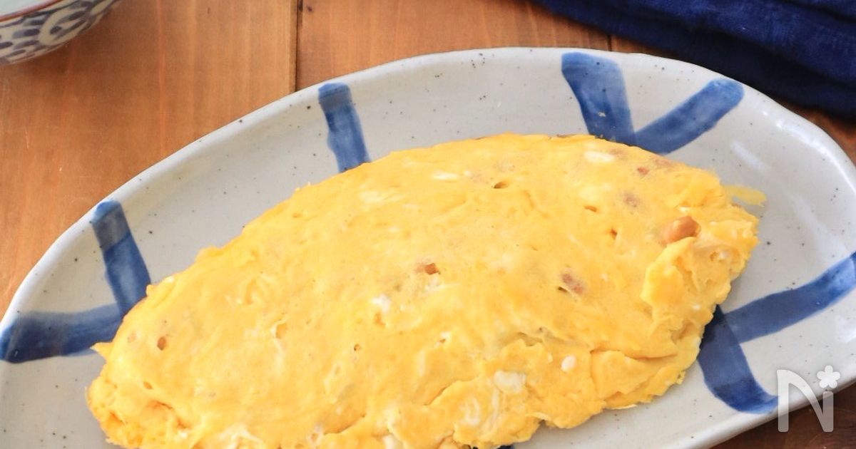 朝ごはんにも◎納豆のふんわりオムレツ