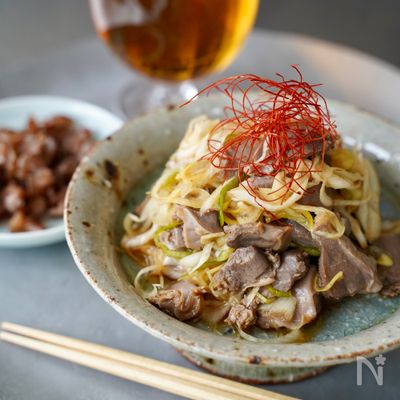 砂肝とネギの居酒屋風 さっぱりネギ和え