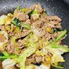 piemamaの作ってみた!投稿(キャベツとほうれん草と豚こまのスタミナ炒め)