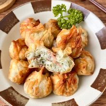 【紅しょうがはんぺんの包み揚げ】外はカリッ！中はふわふわ♪
