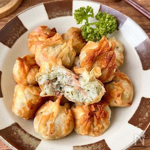 【紅しょうがはんぺんの包み揚げ】外はカリッ！中はふわふわ♪