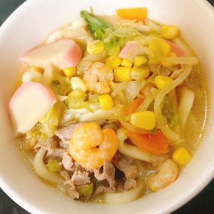 煌蓮mamの作ってみた!投稿(スープ濃厚!【ちゃんぽんうどん】)