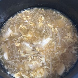 まぁちゃんの作ってみた!投稿(【豆腐とえのきのかき玉スープ】ふわとろ♡ほっこりヘルシー♪)