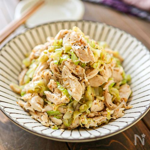 【レンジで！ささみとキャベツの旨だれ和え】これ箸が止まらん♡