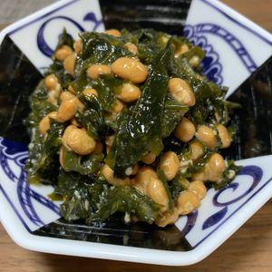 楽ラク手抜キッチン🐶🐾の作ってみた!投稿(腸活♪納豆とわかめの甘酒しょうゆ和え)