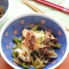 ネギが主役！長ネギの牛肉炒め