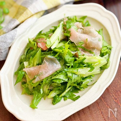 【セロリと生ハムのおつまみサラダ】ワインのお供や前菜に◎
