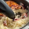夏野菜とイカのカレーパエリアの工程2