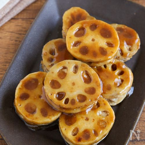 れんこんのはさみ焼き【オイスターソースでコクうま！】