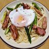 ナムディの作ってみた!投稿(アスパラベーコンのバタチー焼きうどん!
濃厚リッチ♪)