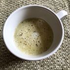 ケールの重ね煮豆乳ポタージュ