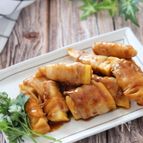 一口サイズでお弁当にも♡筍の肉巻きオイスター照り焼き