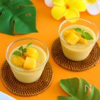 【簡単おやつ】乳製品・卵不使用！豆乳マンゴープリン