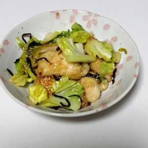 706758の作ってみた!投稿(簡単節約♩【鶏胸肉とキャベツの塩昆布炒め】)