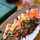 子供も喜ぶビールのおつまみ♡長芋ボートの明太マヨチー焼き