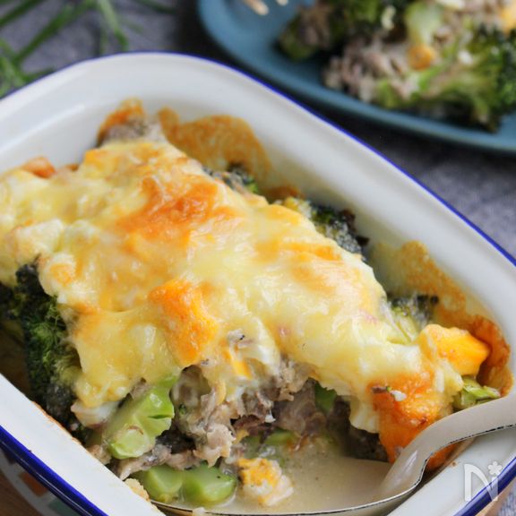 作業は5分♪ブロッコリーと鯖缶のタルタルグラタン・栄養計算付