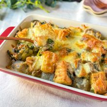 【厚揚げのクリーミーチーズ焼き】節約レシピ/かさ増し