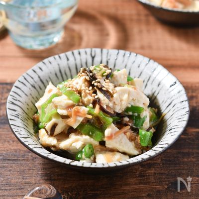 【豆腐とオクラの和え物】ヘルシーあっさりおかず