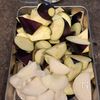 なすと新たまねぎと豚肉のコク旨塩昆布バター炒めの工程1