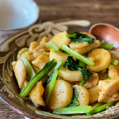 ビールもごはんも止まらない!鶏むね肉と長芋の黒胡椒炒め