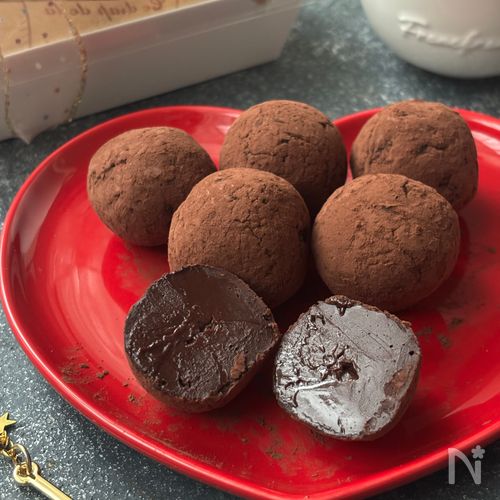 口に入れた瞬間トロける！板チョコde簡単トリュフ