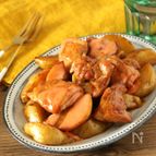 鶏もも肉とじゃがいもの照り焼きオーロラソース